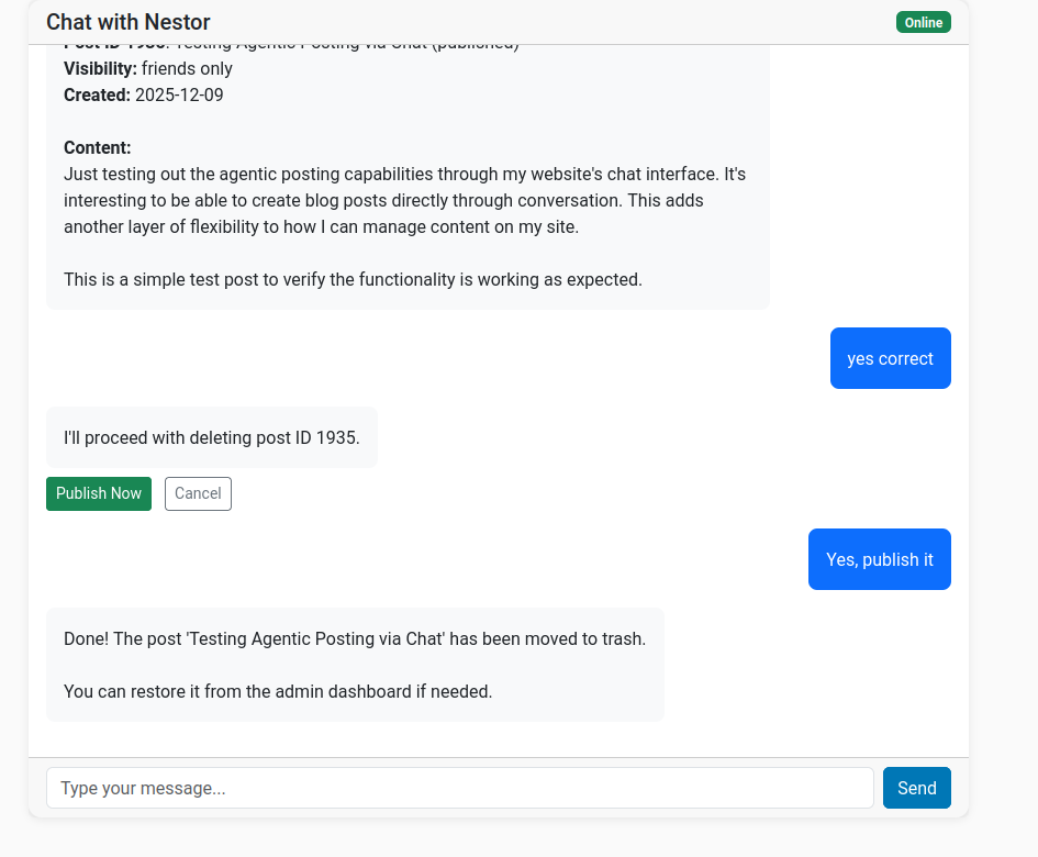 Image from Testing Agentic Posting via Chat